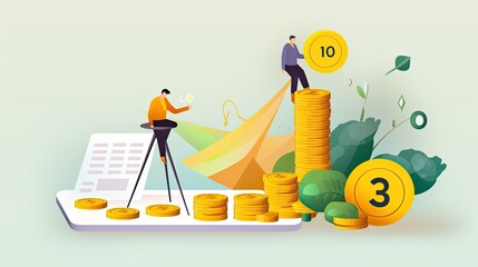 Illustration personal finance management, with tips and tricks presented through engaging graphics and memorable icons.