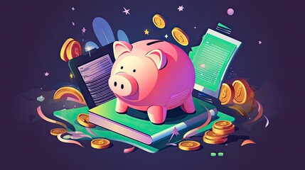 Illustration personal finance management, with tips and tricks presented through engaging graphics and memorable icons.