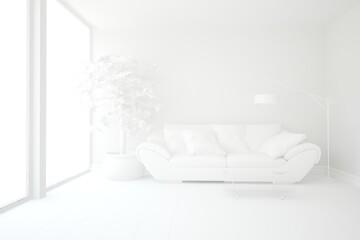 Modern interior design. 3D illustration