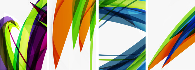Abstract colorful wave posters for wallpaper, business card, cover, poster, banner, brochure, header, website