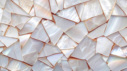 Beautiful background. Mosaic texture made of mother-of-pearl fragments.
