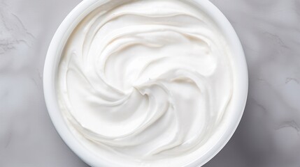Extreme Closeup of Greek Yogurt Bowl AI Generated
