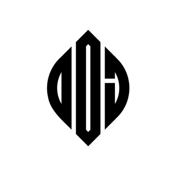ODJ logo. ODJ letter. ODJ letter logo design. Initials ODJ logo linked with circle and uppercase monogram logo. ODJ typography for technology, business and real estate brand.