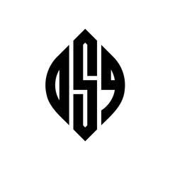OSQ circle letter logo design with circle and ellipse shape. OSQ ellipse letters with typographic style. The three initials form a circle logo. OSQ circle emblem abstract monogram letter mark vector.