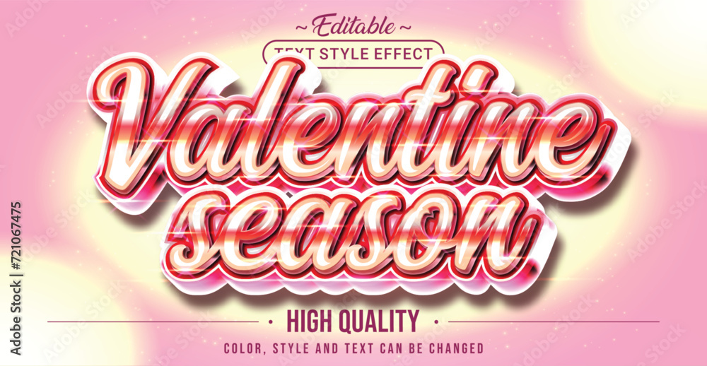 Poster editable text style effect - valentine season text style theme.