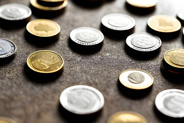 coins and bills. Generative AI