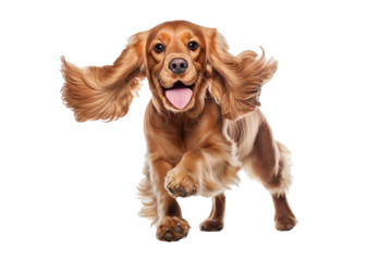 cocker spaniel isolated on white generative ai