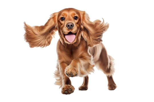 cocker spaniel isolated on white generative ai