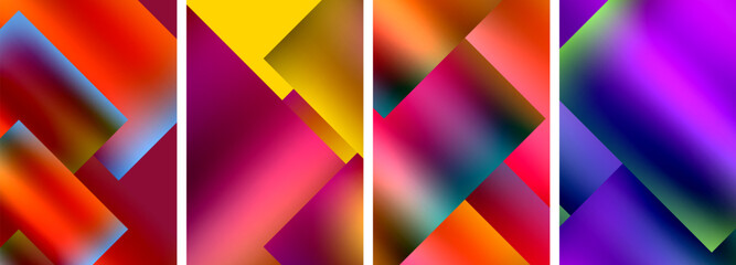 Metallic glossy square concept posters. Vector illustration For Wallpaper, Banner, Background, Card, Book Illustration, landing page