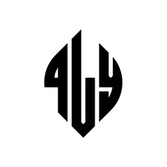 QLY circle letter logo design with circle and ellipse shape. QLY ellipse letters with typographic style. The three initials form a circle logo. QLY circle emblem abstract monogram letter mark vector.