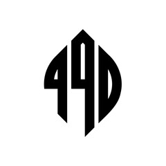 QQD circle letter logo design with circle and ellipse shape. QQD ellipse letters with typographic style. The three initials form a circle logo. QQD circle emblem abstract monogram letter mark vector.