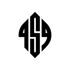 QSQ circle letter logo design with circle and ellipse shape. QSQ ellipse letters with typographic style. The three initials form a circle logo. QSQ circle emblem abstract monogram letter mark vector.