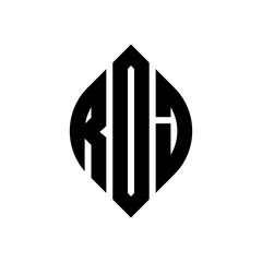 ROJ logo. ROJ letter. ROJ letter logo design. Initials ROJ logo linked with circle and uppercase monogram logo. ROJ typography for technology, business and real estate brand. - obrazy, fototapety, plakaty