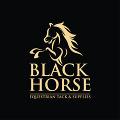 Horse logo template vector. Race Horse illustration logo Inspiration Vector