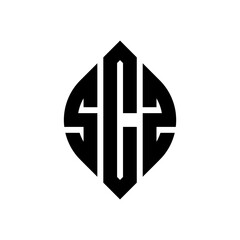 Obraz premium SCZ logo. SCZ letter. SCZ letter logo design. Initials SCZ logo linked with circle and uppercase monogram logo. SCZ typography for technology, business and real estate brand.