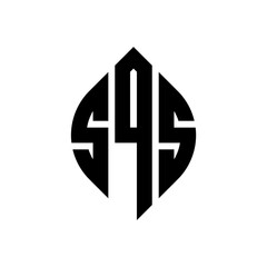 Obraz premium SQS circle letter logo design with circle and ellipse shape. SQS ellipse letters with typographic style. The three initials form a circle logo. SQS circle emblem abstract monogram letter mark vector.