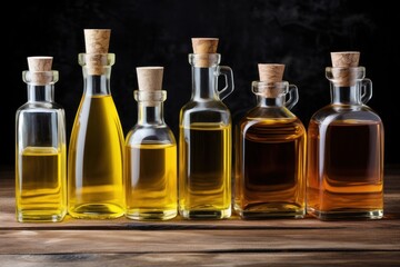 Various Types of Cooking Oil in Minimal Style AI Generated