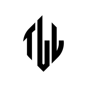 TLL circle letter logo design with circle and ellipse shape. TLL ellipse letters with typographic style. The three initials form a circle logo. TLL circle emblem abstract monogram letter mark vector.