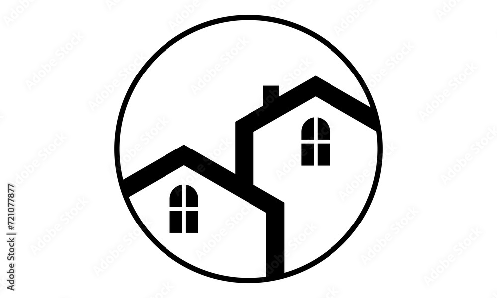 Wall mural real estate home logo icon