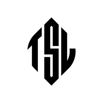 TSL circle letter logo design with circle and ellipse shape. TSL ellipse letters with typographic style. The three initials form a circle logo. TSL circle emblem abstract monogram letter mark vector.