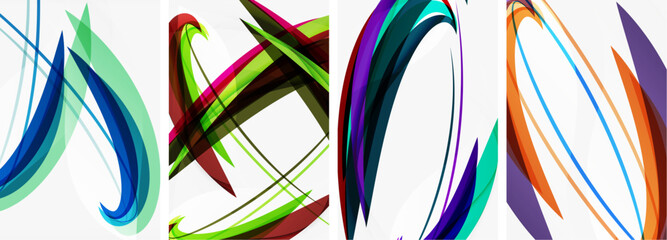 Abstract colorful wave posters for wallpaper, business card, cover, poster, banner, brochure, header, website