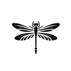 Fototapeta premium silhouette a dragonfly design shape concept
