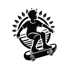 young man illustration design with surfboard
