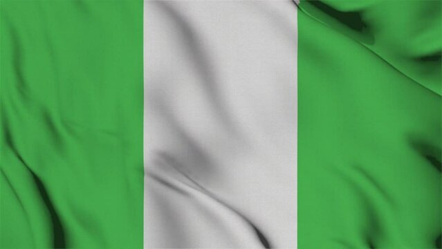 Animation waving flag nigeria