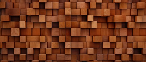 Rich and warm brown wood texture, perfect for backdrop or wallpaper, Ai Generated.