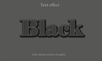 Unique and attractive black editable text effect design