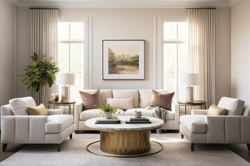 Fototapeta premium living room interior. Generative Ai