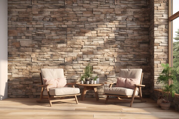 living room interior. Generative Ai