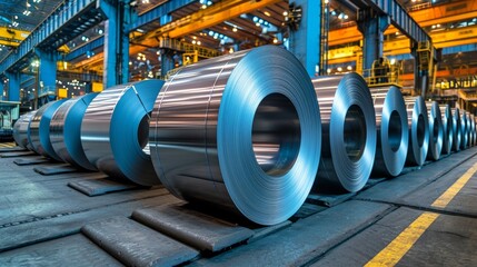 Galvanized Sheet Steel Rolls in Factory
