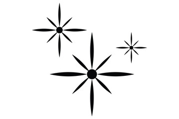 Fototapeta premium Sparkling Star Basic Graphic Sticker Design