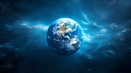 Earth's beauty, A stunning global image on a blue background. Elements by NASA create a captivating world background for various design needs.