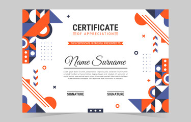 Abstract Geometric Modern Certificate Template