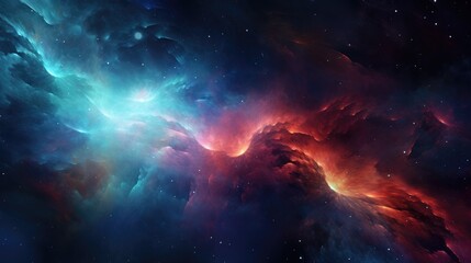 Obraz na płótnie Canvas Nebulaic Space with Embedded Cosmic Components
