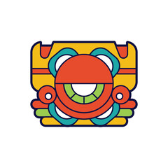 one eye aztec design logo