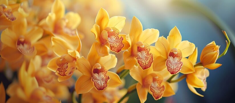 Golden Orchids - A Stunning Bouquet of Yellow Blossoms in a Bunch of Radiant Refined Beauty