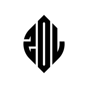 ZDL circle letter logo design with circle and ellipse shape. ZDL ellipse letters with typographic style. The three initials form a circle logo. ZDL circle emblem abstract monogram letter mark vector.