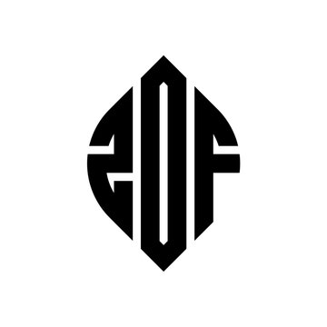 ZOF circle letter logo design with circle and ellipse shape. ZOF ellipse letters with typographic style. The three initials form a circle logo. ZOF circle emblem abstract monogram letter mark vector.