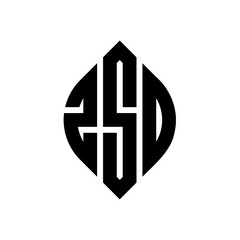 ZSO circle letter logo design with circle and ellipse shape. ZSO ellipse letters with typographic style. The three initials form a circle logo. ZSO circle emblem abstract monogram letter mark vector.