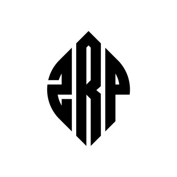 ZRP circle letter logo design with circle and ellipse shape. ZRP ellipse letters with typographic style. The three initials form a circle logo. ZRP circle emblem abstract monogram letter mark vector.