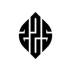 ZZS circle letter logo design with circle and ellipse shape. ZZS ellipse letters with typographic style. The three initials form a circle logo. ZZS circle emblem abstract monogram letter mark vector.