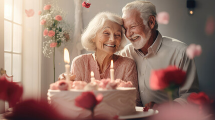 Seniors celebrate a milestone anniversary, sharing their enduring love story and wisdom gained over the years through touching social media posts