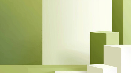 White, Celery Green and Wasabi Green banner background vector presentation design. PowerPoint and Business background.