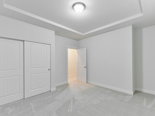 Modern residential empty bedroom interior