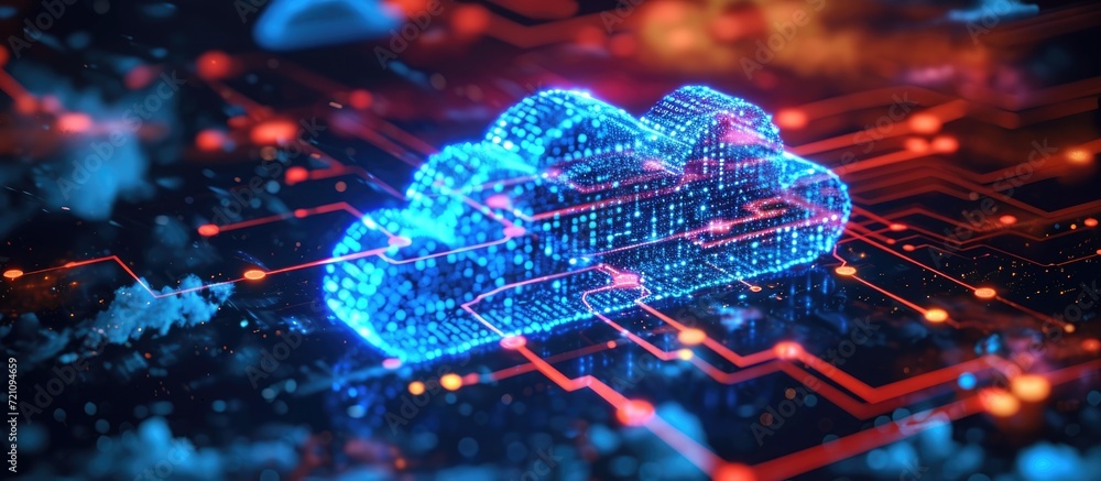 Poster technology enabling virtual cloud computing, transforming databases for online file transfer and acc