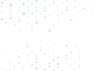 Light Blue, Green vector pattern with crystals, rectangles.