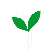 vector element leaf in green color leaf